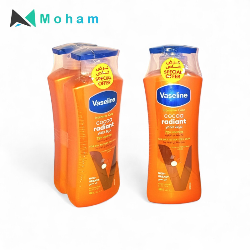 VASELINE BODYLOTION COCOA RADIENT 2PC/ST 400ML