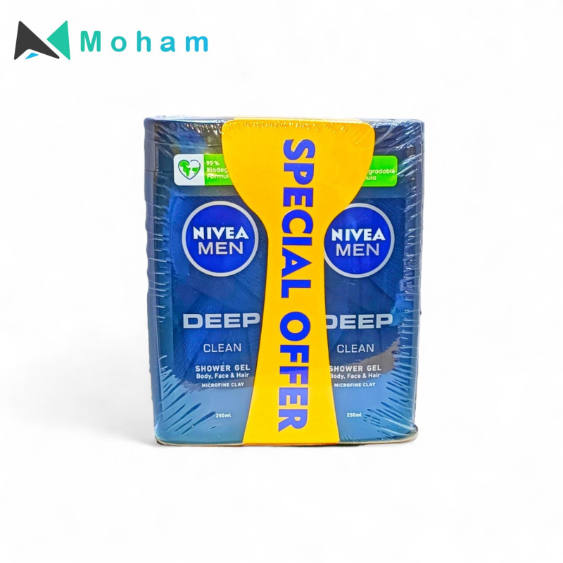 NIVEA SHOWER GEL DEEP CLEAN 250 ML 2PC OFFER