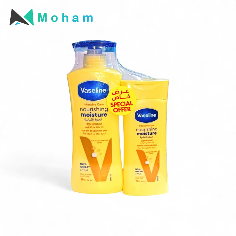 VASELINE INTENSIVE CARE NOURISHING MOISTURE 400+200ML