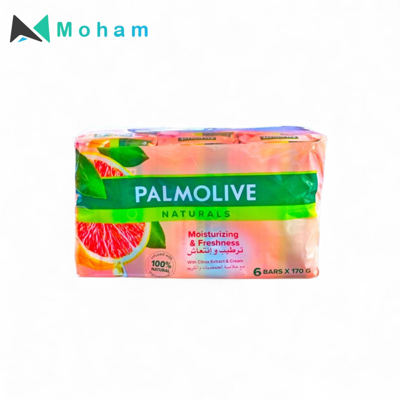 PALMOLIVE 170GM SOAP MOISTURIZING &REFRESHNESS WITH CITRUS & CREAM PACK OF 6