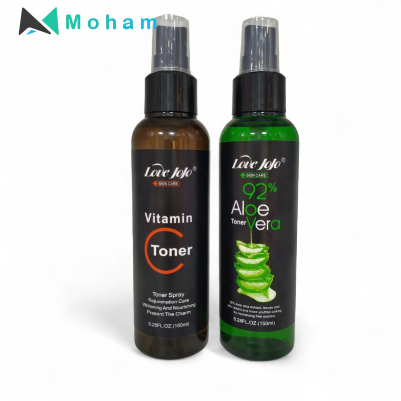LOVE JOJO VITAMIN C TONER AND 92%ALOE VERA TONER