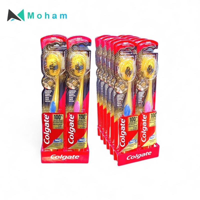 COLGATE 360 TOOTH BRUSH CHARCOAL GOLD