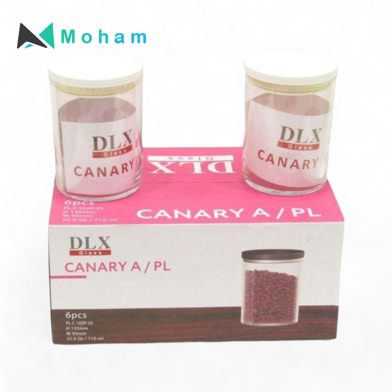 DLX GLASS CANARY SMALL JAR