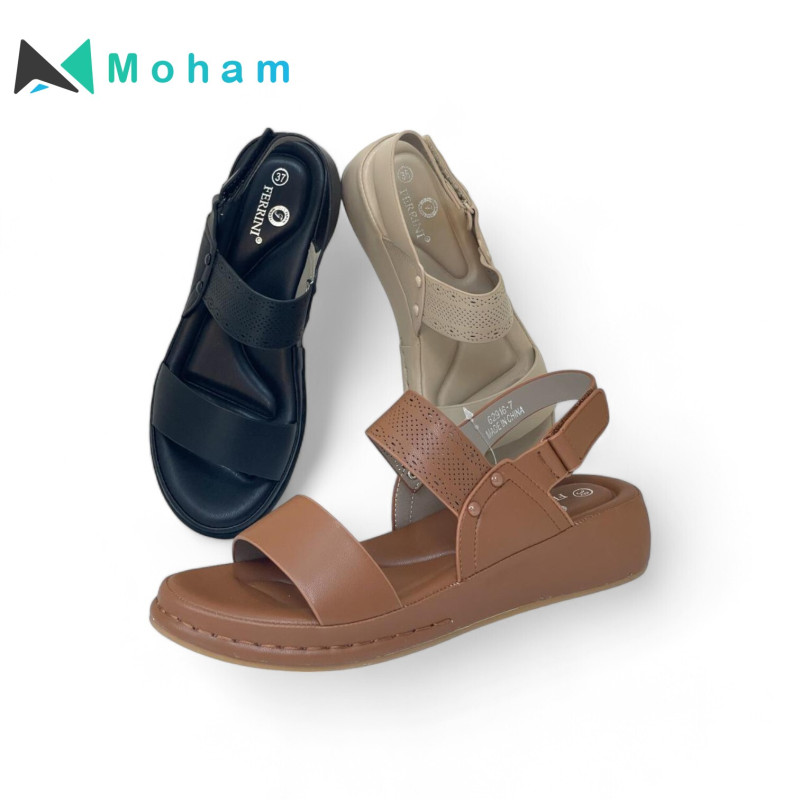 SPIC Ferrini Women's Triple Strap Buckle Sandals