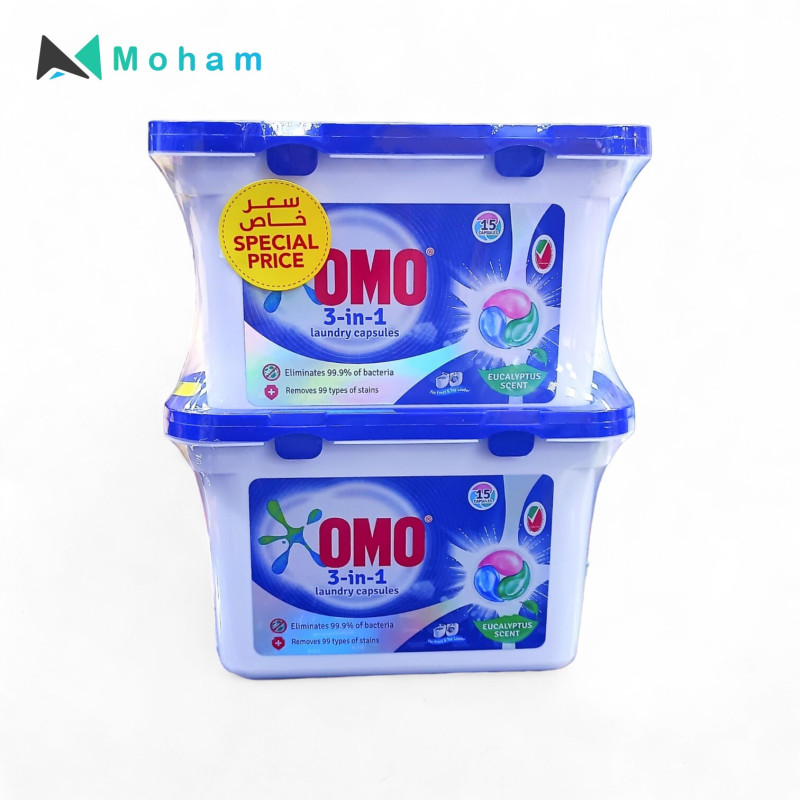 OMO PODS 3 IN 1 EUCALYPYUS SCENT 15/225GM
