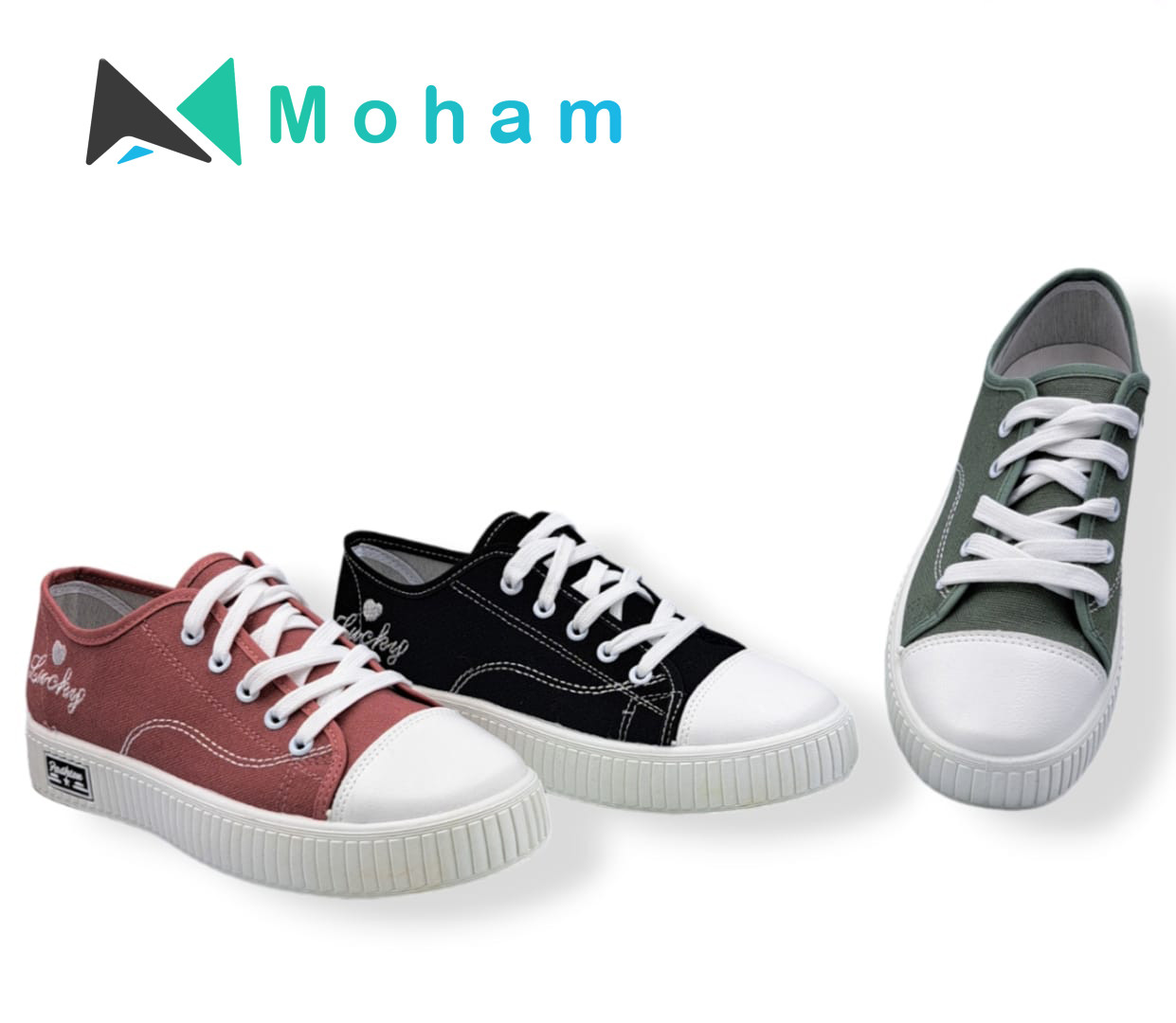 Women's Canvas Lace-Up Sneakers