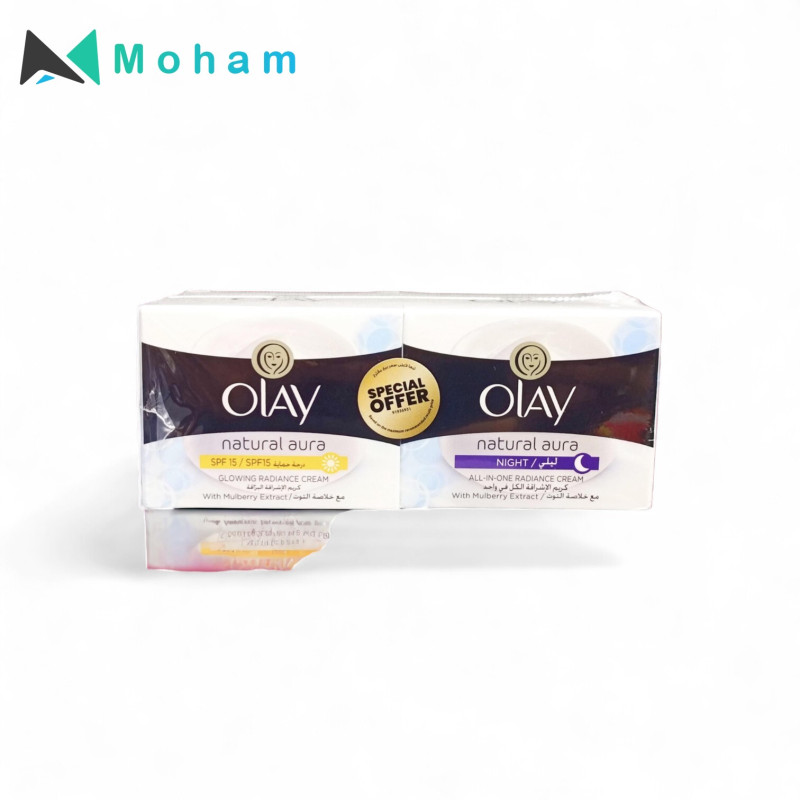 OLAY NATURAL AURA DAY & NIGHT SET 50ML