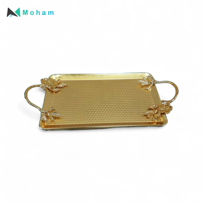 RECTANGULAR GOLDEN TRAY