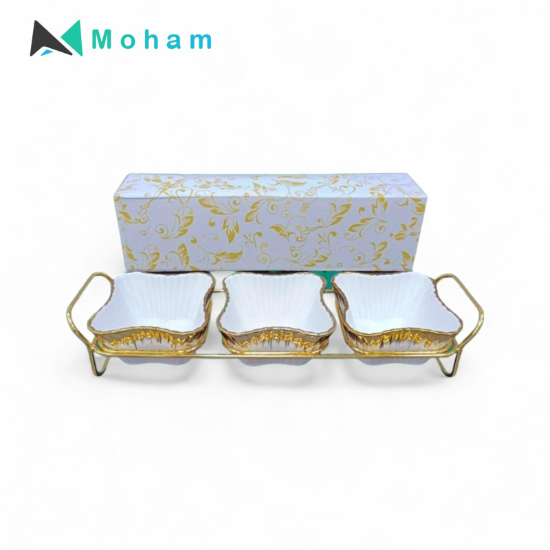 3PCS PLATE WID METAL SHELF 9.2X8X4.5CM