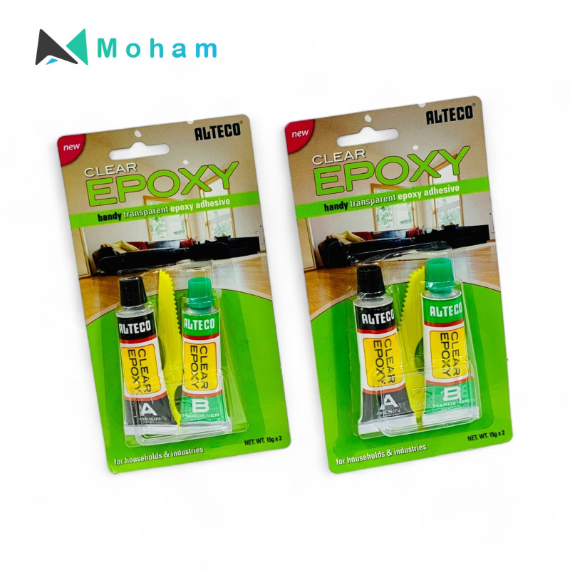 Two Boxes of Alteco Clear Epoxy Adhesive 15g x 2