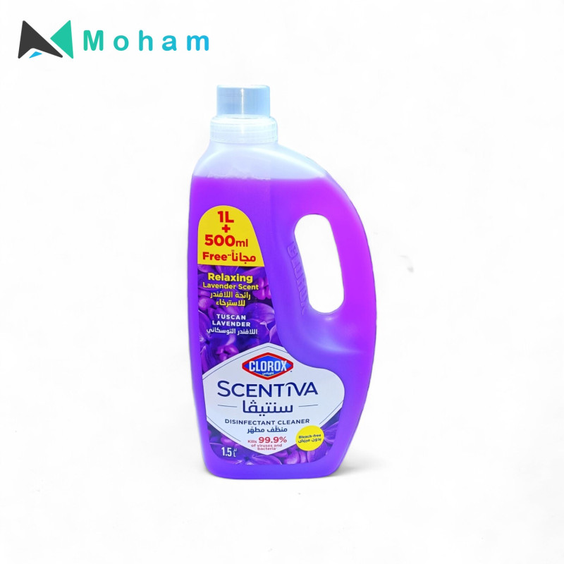 CLOROX SCENTIVA LAVENDER DISINFECTANT CLEANER 1.5LTR
