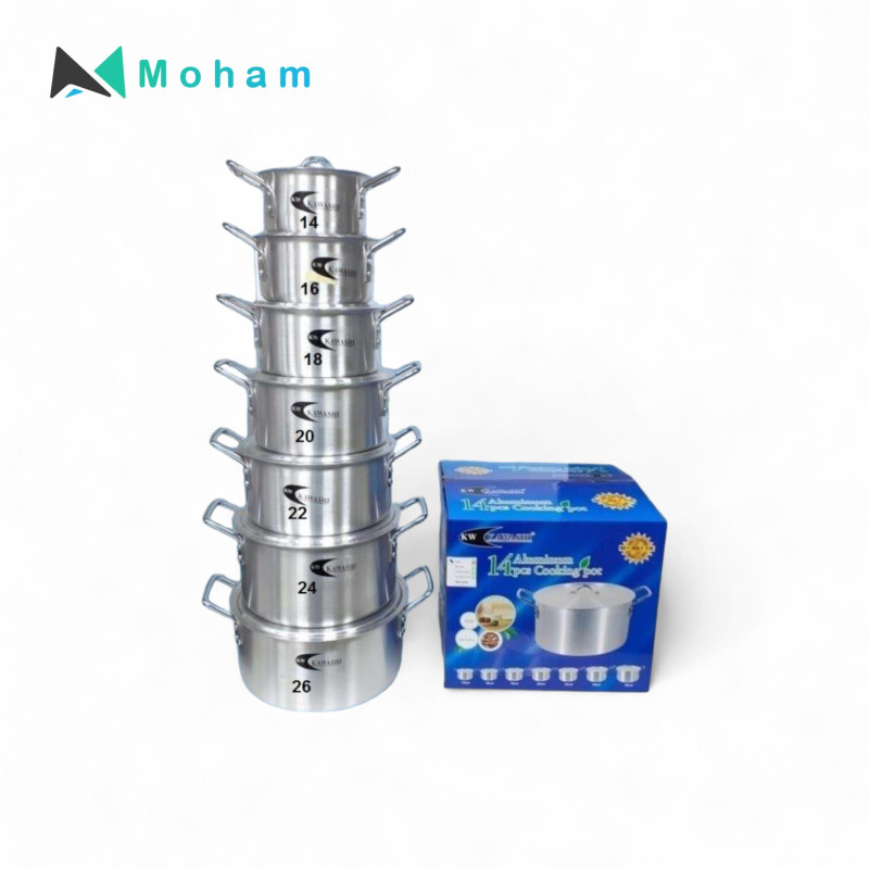 KAWASHI 7PCS ALUMINIUM POT 14-26CM