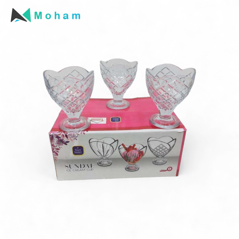 TOYO NASIC SUNDAE ICE CREAM CUP SHINE-6PCS