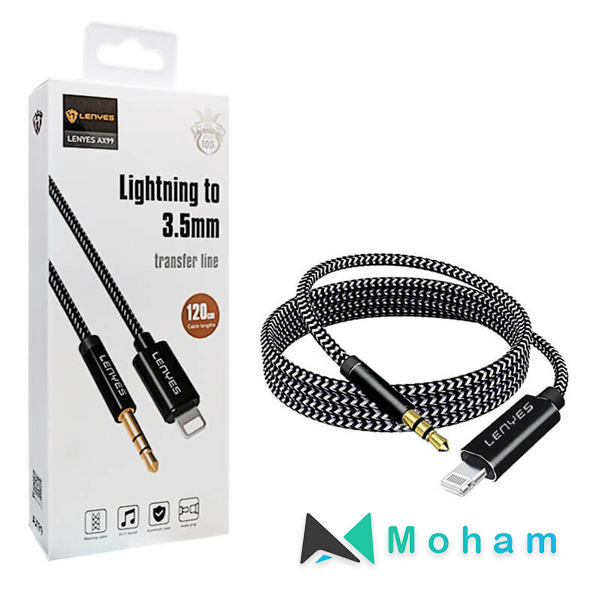 LENYES AX99 CHARGER to 3.5mm Audio Cable (BLACK)