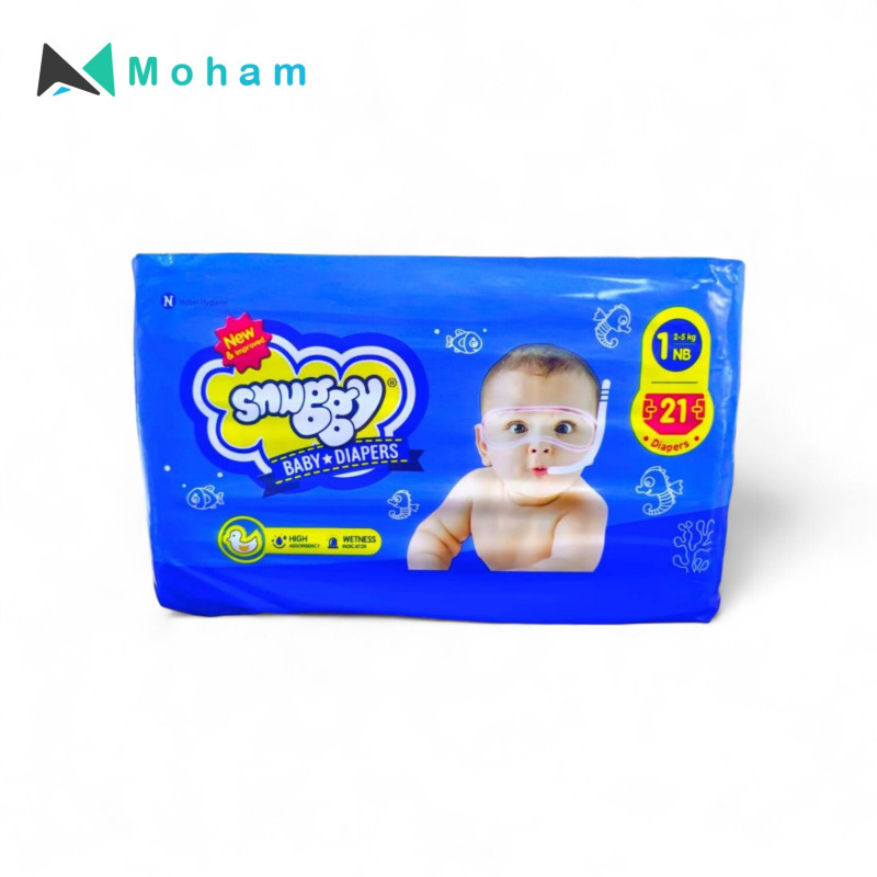 SNUGGY BABY DIAPER NEW BORN 21 PCS NO:1