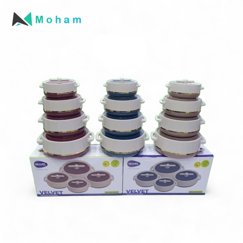 SELVEL VELVET PLAIN 4PC SET