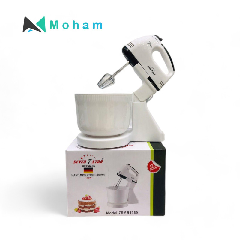 Seven Star Hand Mixer with Bowl