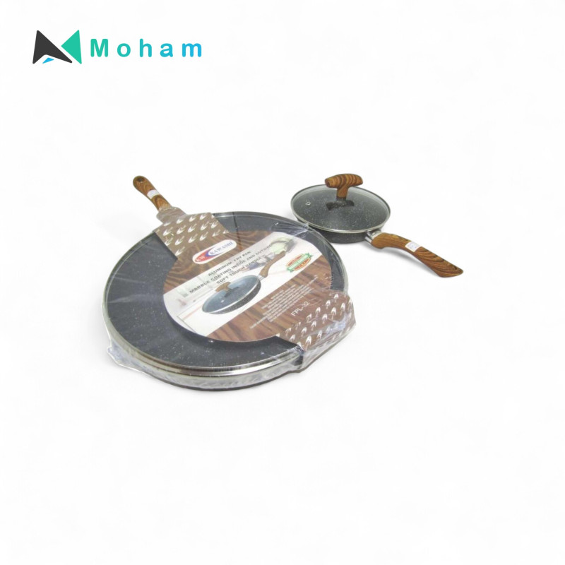 MARBLE FRYPAN WITH LID 32X6.0