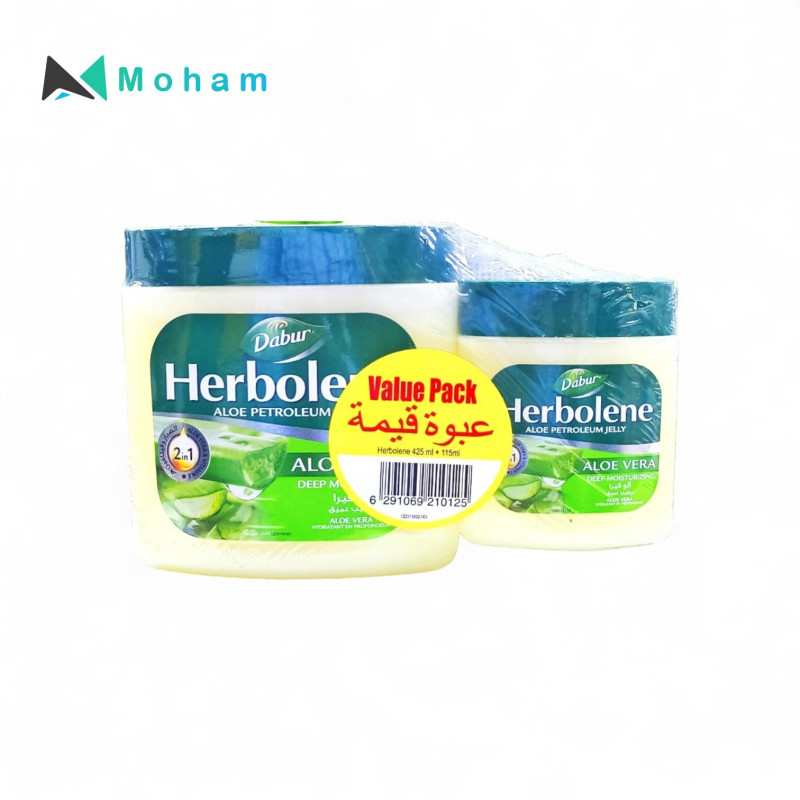 DABUR HERBOLENE ALOE PETROLEUM JELLY 425ML+115ML
