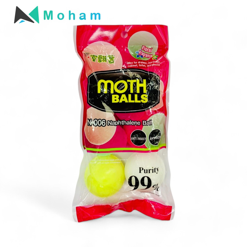 Naphthalene Mothballs with Floral Fragrance - Anti-Insect and Anti-Moth Protection