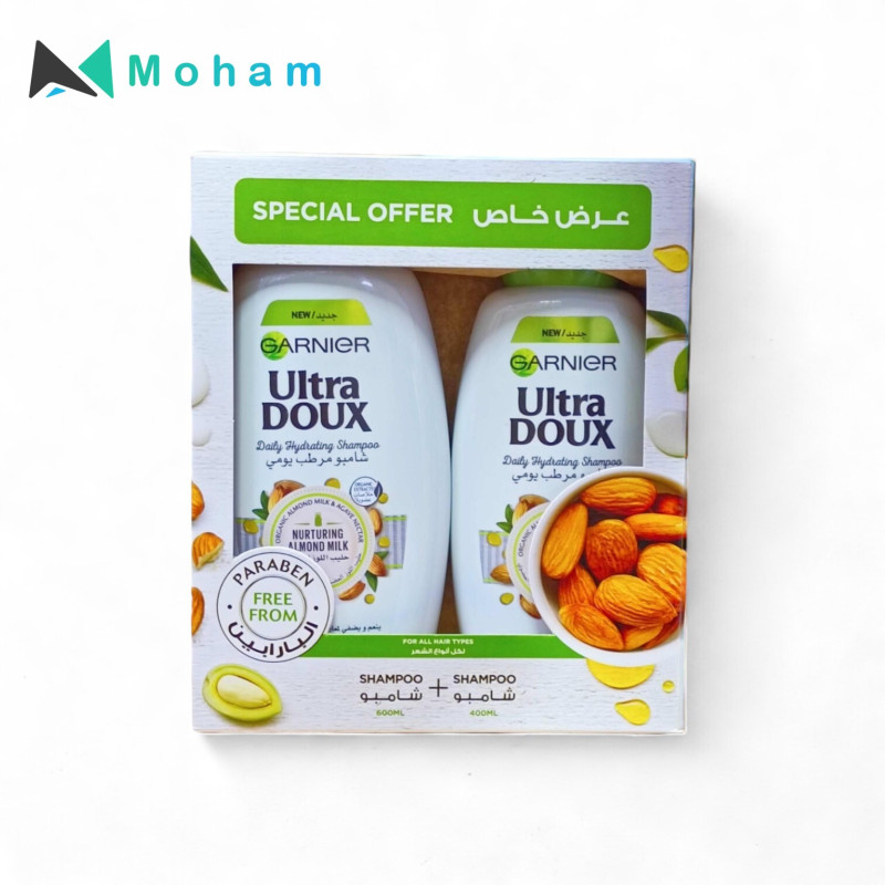 GARNIER SHAMPOO ULTRA DOUX NUTURING ALMOND MILK 400+600ML