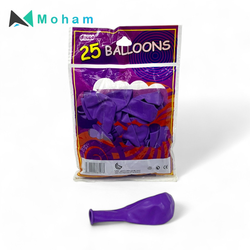 Dingo Purple Balloons- 25 pcs. Assorted
