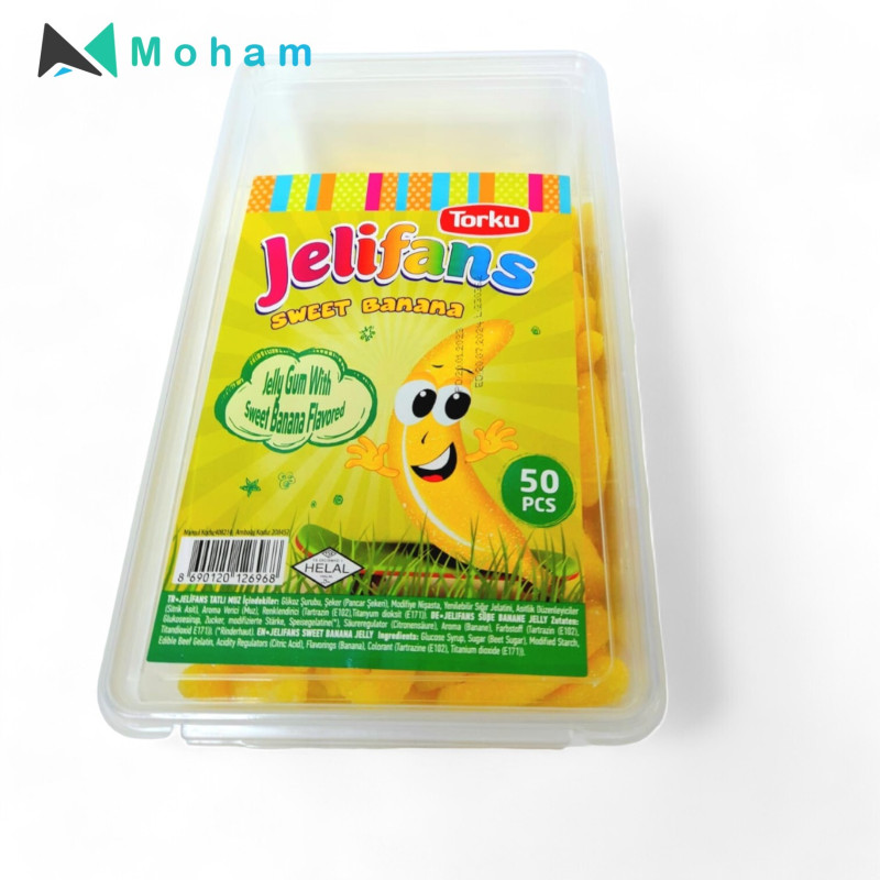 Jelifans Sweet Banana Jelly Gum 900 Grams