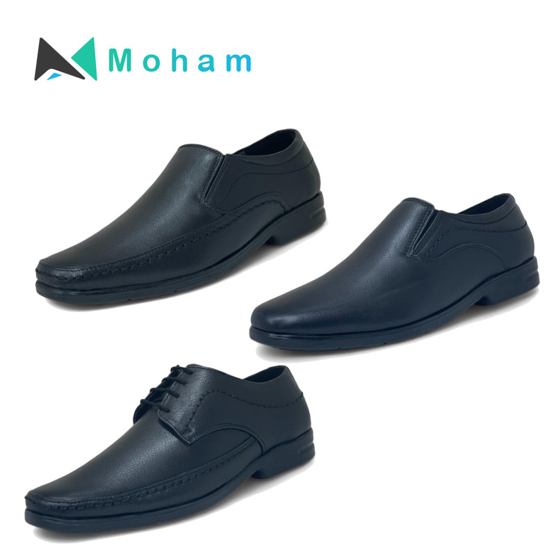 Men's Classic Black Leather Slip-on Formal Shoes