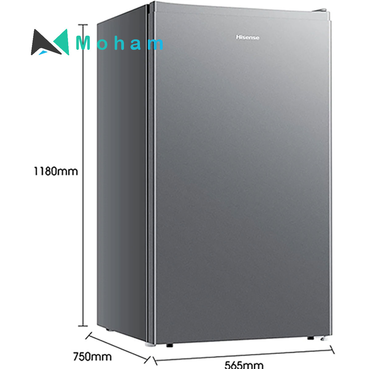 Hisense Single Door Refrigerator 122 Liter Rr122D4Asu Silver Compressor Warranty For 10 Years