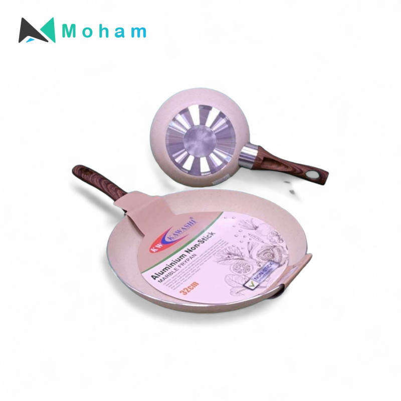 KAWASHI ALUMINIUM NIN-STICK MARBLE FRY PAN WITHOUT GLASS LID