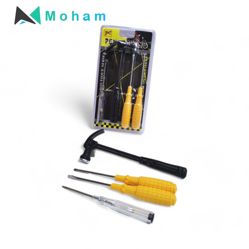 PENG CHENG 4-Piece Tool Set with Hammer and Screwdrivers