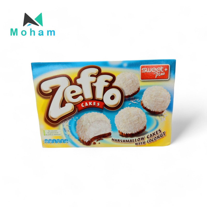 Zeffo Marshmallow Cakes with Coconut 12pcs 115grams