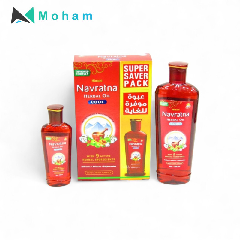 NAVARATNA RED HAIR OIL 300ML+100ML