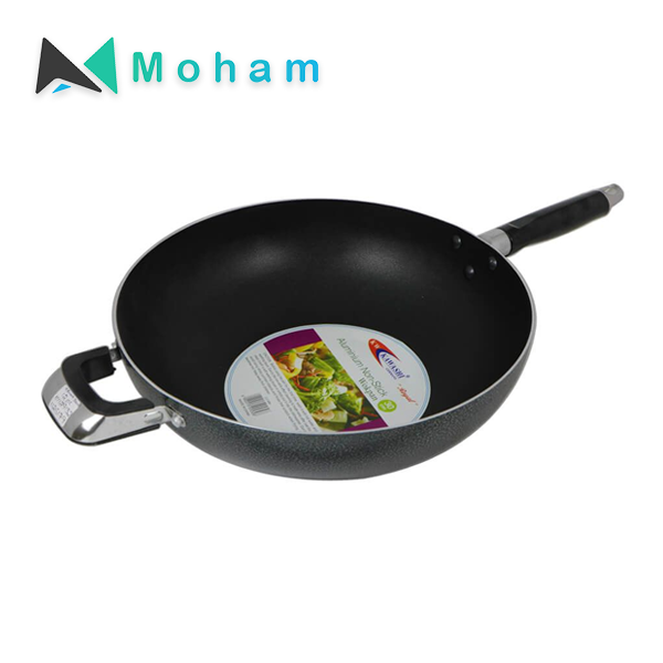 Kawashi Royal Aluminium Wokpan with Handle Size 30Cm