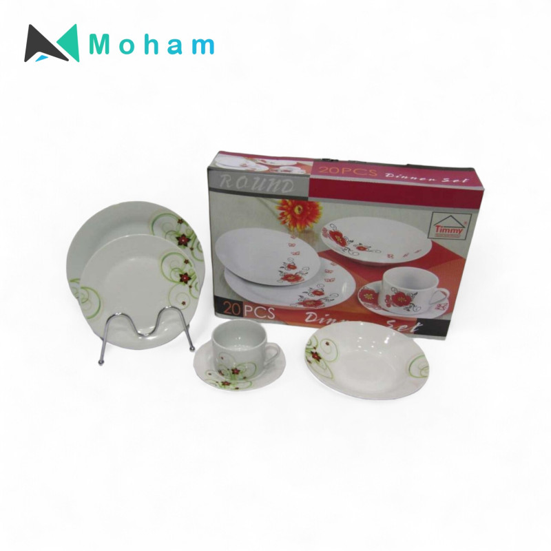 DINNER SET AB FLOWER PROCLEAN WARE 20PCS