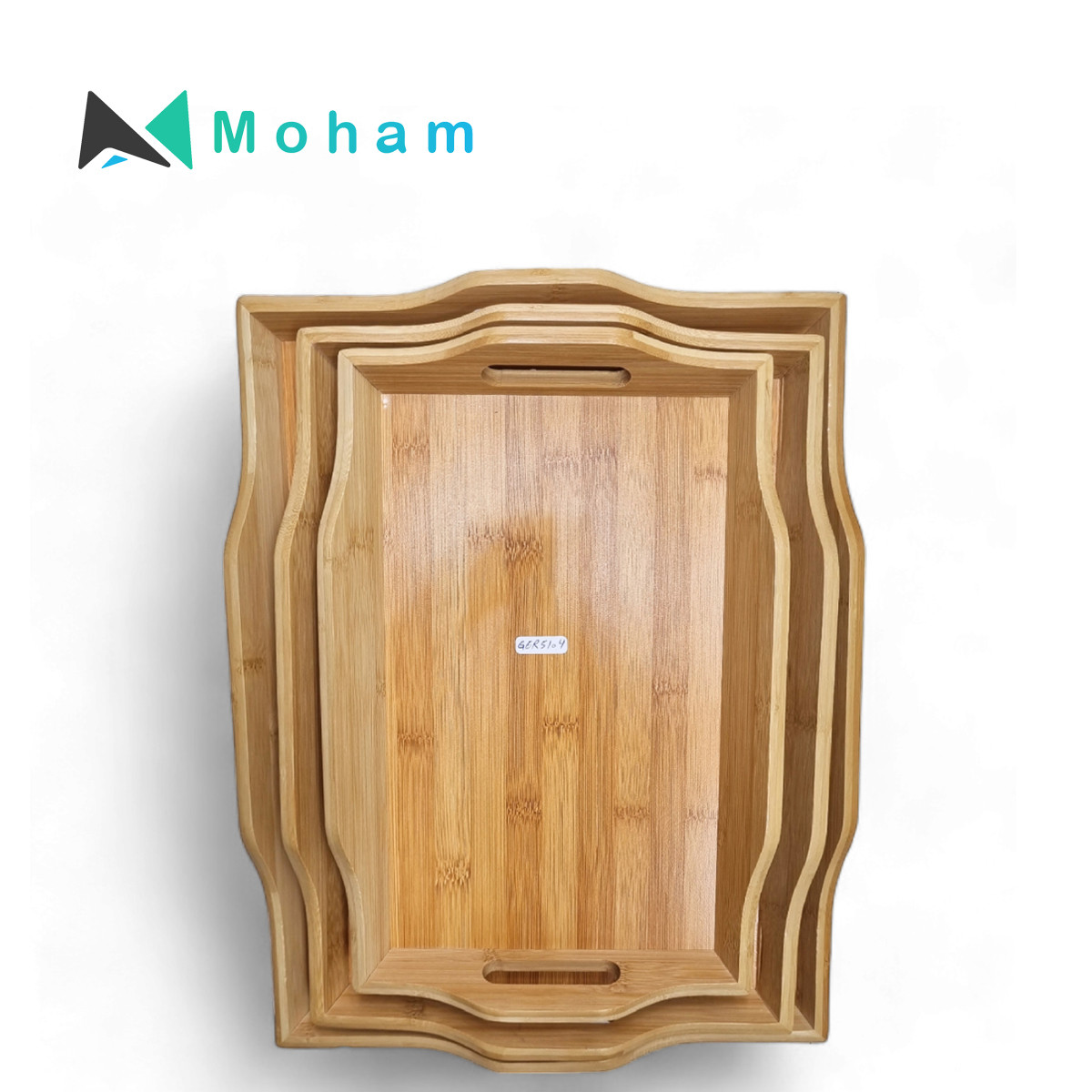 GERMAX - Bamboo Serving Tray Set with Handles