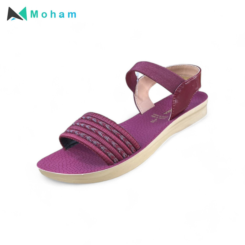 Odyssia Women's Wine Wedge Sandals