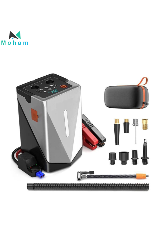 6-in-1 Portable Car Jump Starter & Air Compressor