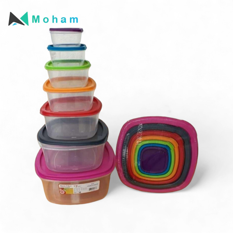 STORE FRESH SQUARE CONTAINER SET OF 7