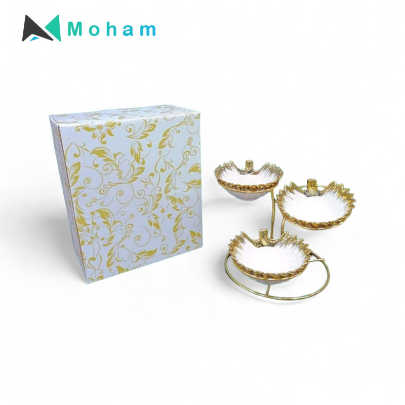 3PCS PLATE WID METAL SHELF 10X9.5X4CM