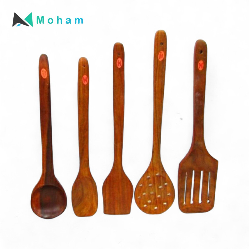 WOODEN CUTLERY 5PC SET "SMALL" PVC BAG