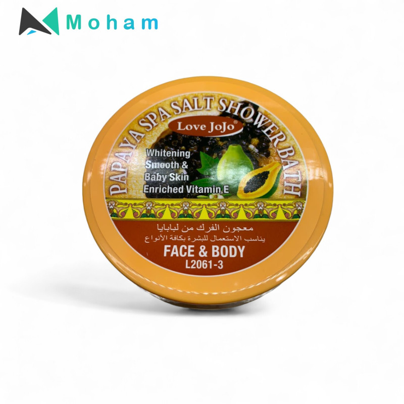 LOVE JOJO PAPAYA SPA SALT SHOWER BATH FACE & BODY