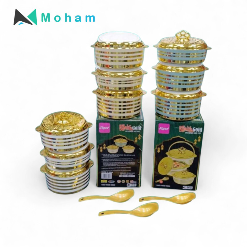 KHALIFA GOLD 3PC SET(1.5/2/3LTR)