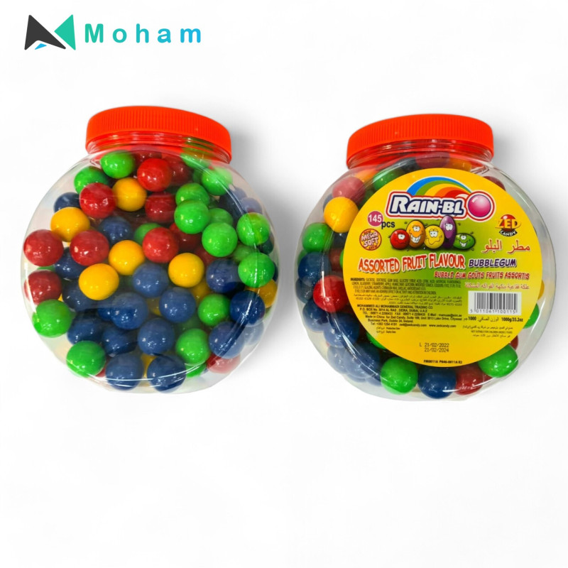 Rain-Blo Assorted Fruit Flavour Bubblegum 145pcs. 1kl
