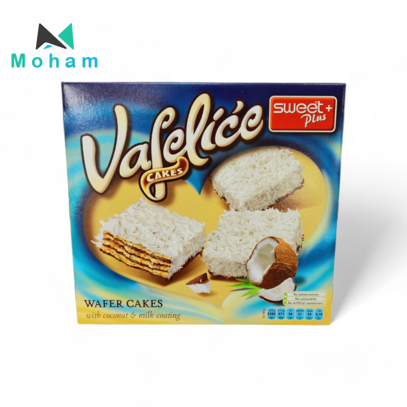 Vafelice Wafer Cakes with Coconut & Milk Coating 12 pcs. 155 grams