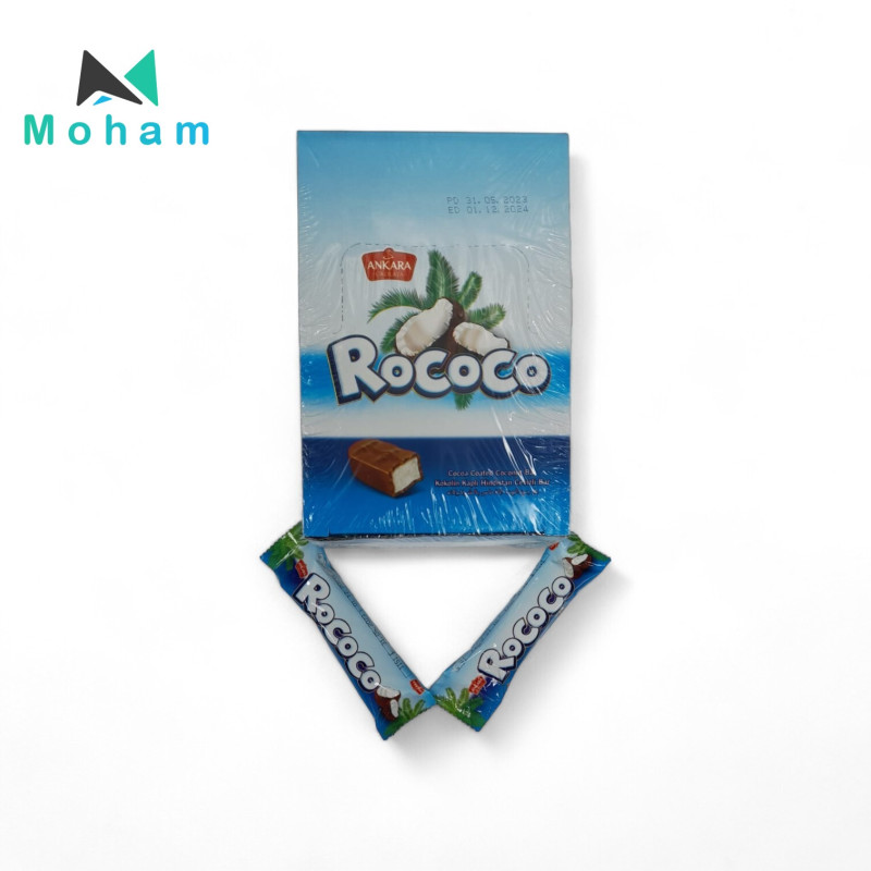 Rococo Cocoa Coated Coconut Bar 24 pcs. 16 grams