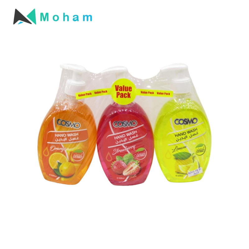 COSMO 3PC OFR PACK HAND WASH 500ML