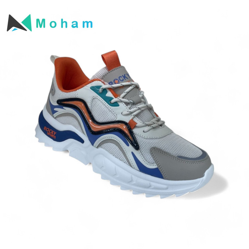 SPIC White/Orange Men's Running Shoes