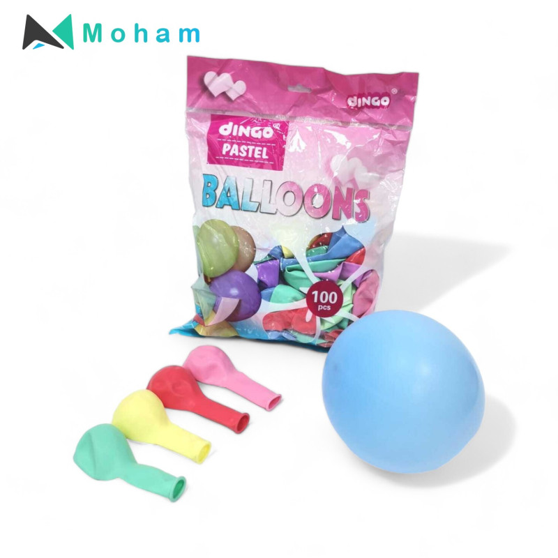 Dingo Pastel Balloons - Assorted 100 pcs.