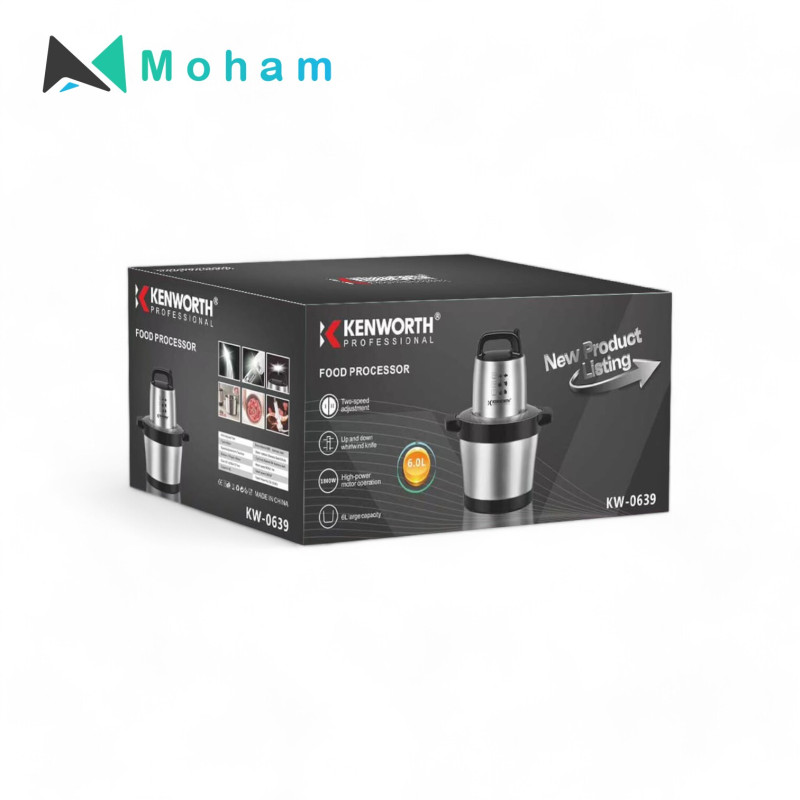 KENWORTH KW-0639 Professional Food Processor - 6L Capacity